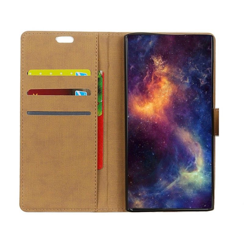 Flip Case Samsung Galaxy S10e Hopea Musta Keinonahka