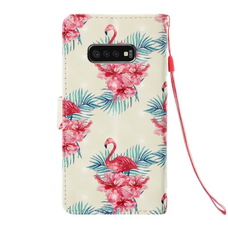 Kotelot Samsung Galaxy S10e Valkoinen Useita Flamingoja Suojakuori