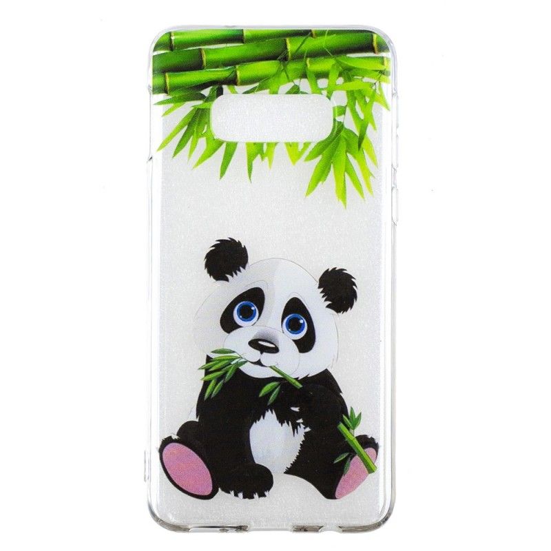 Kuori Samsung Galaxy S10e Läpinäkyvä Panda Syö