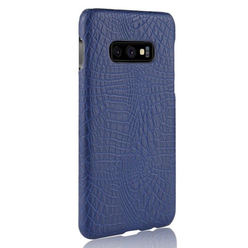 Kuori Samsung Galaxy S10e Tummansininen Musta Krokotiilin Ihovaikutus Suojakuori