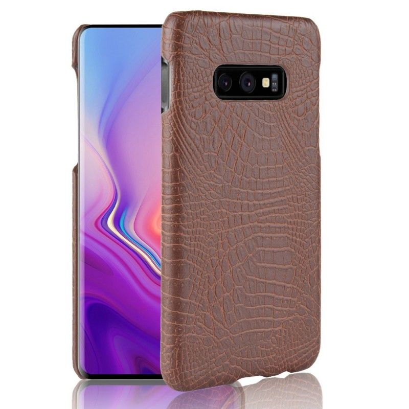 Kuori Samsung Galaxy S10e Tummansininen Musta Krokotiilin Ihovaikutus Suojakuori