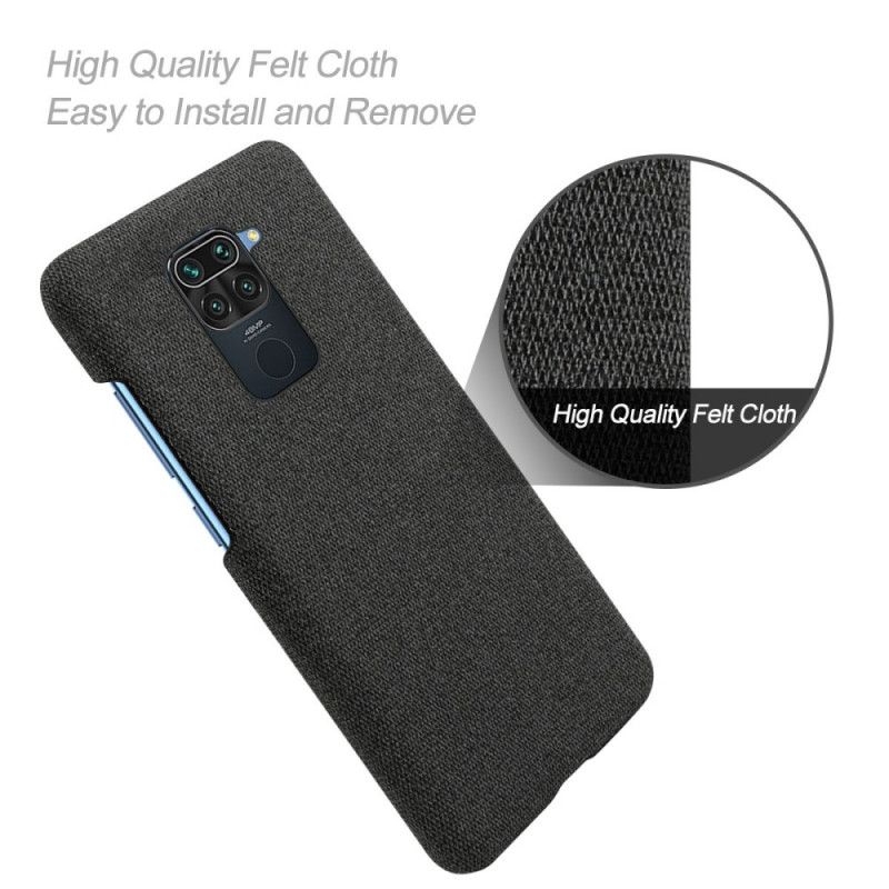 Case Kuoret Xiaomi Redmi Note 9 Harmaa Musta Puhelinkuoret Kankaan Rakenne