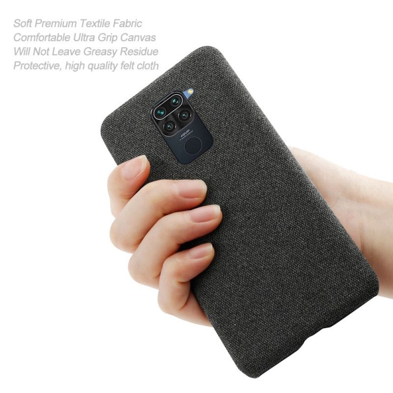 Case Kuoret Xiaomi Redmi Note 9 Harmaa Musta Puhelinkuoret Kankaan Rakenne