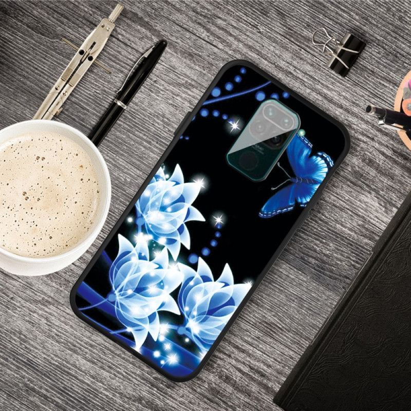 Case Kuoret Xiaomi Redmi Note 9 Puhelinkuoret Perhonen Ja Siniset Kukat