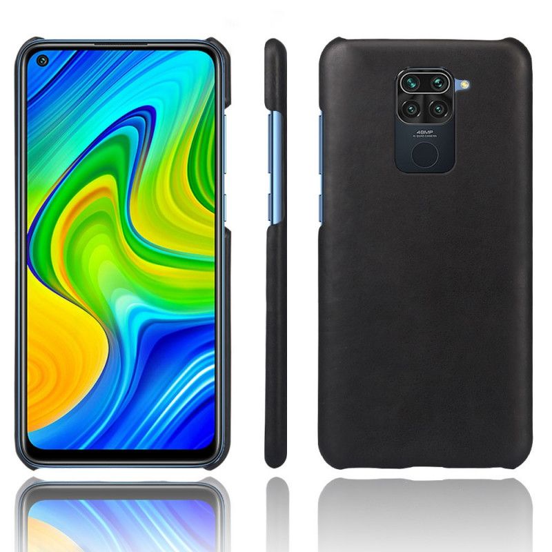 Kuori Xiaomi Redmi Note 9 Harmaa Musta Ksq Nahkaefekti Suojakuori