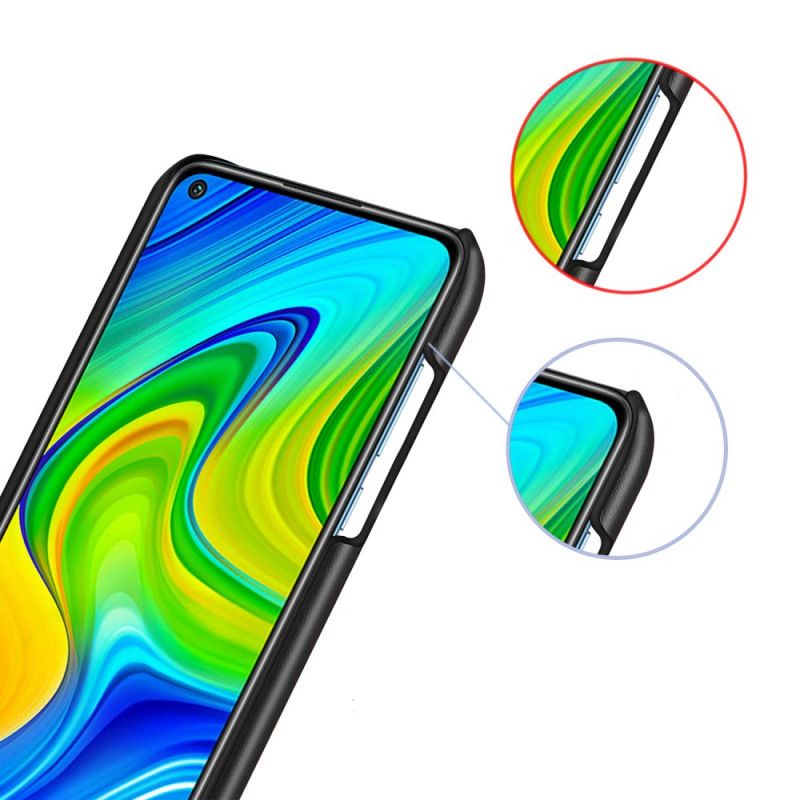 Kuori Xiaomi Redmi Note 9 Punainen Musta Ksq Kaksisävyinen Nahkaefekti