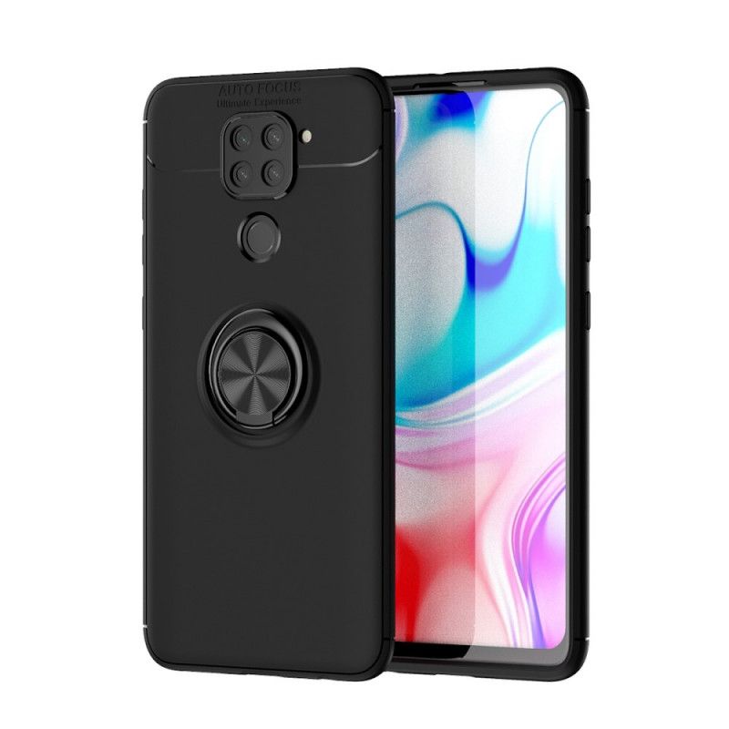 Kuori Xiaomi Redmi Note 9 Punainen Musta Pyörivä Rengas Suojakuori