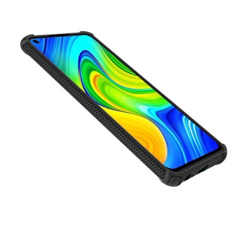 Kuori Xiaomi Redmi Note 9 Punainen Musta Soturi Renkaalla