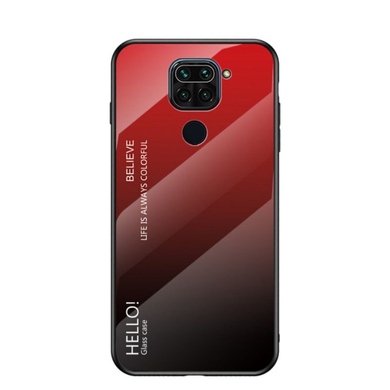 Kuori Xiaomi Redmi Note 9 Valkoinen Musta Hei Karkaistu Lasi