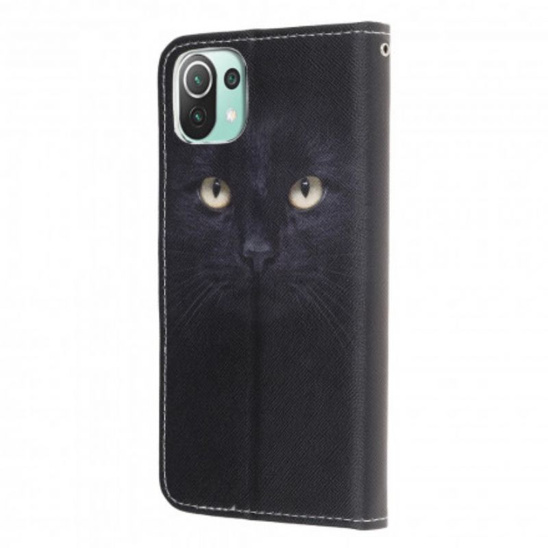 Flip Kotelot Xiaomi Mi 11 Lite 5g Ne / Mi 11 Lite 4g / 5g Black Cat Eyes Suojakuori