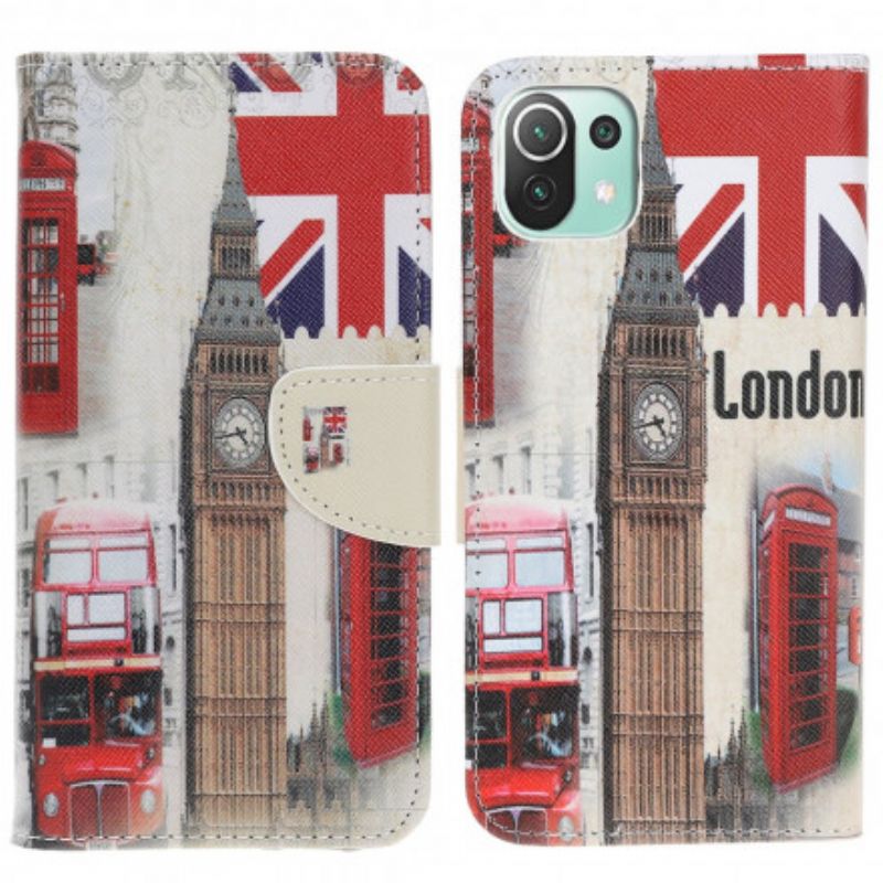 Flip Kotelot Xiaomi Mi 11 Lite 5g Ne / Mi 11 Lite 4g / 5g London Life