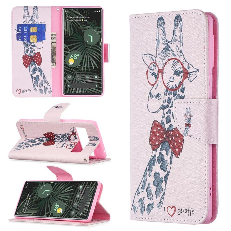 Flip Kotelot Google Pixel 6 Pro Brainy Giraffe