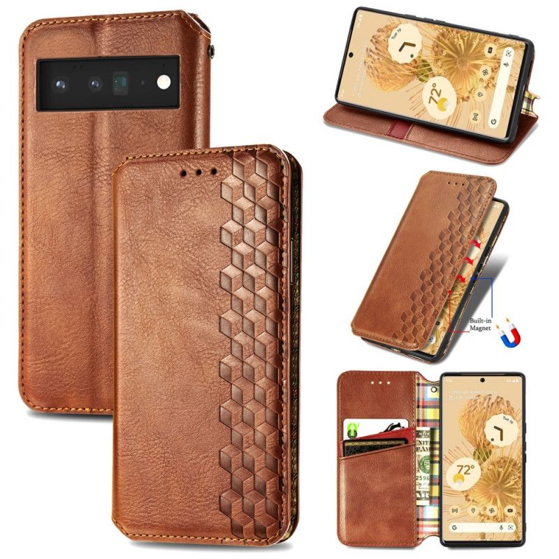 Flip Kotelot Google Pixel 6 Pro Leather Effect Diamond Texture