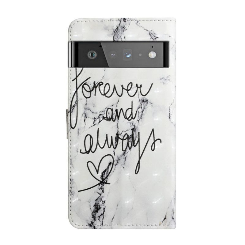 Flip Kotelot Google Pixel 6 Pro Marble Forever & Always