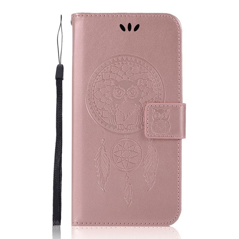 Flip Kotelot Google Pixel 6 Pro Nahkaefekti Dreamcatcher Owl