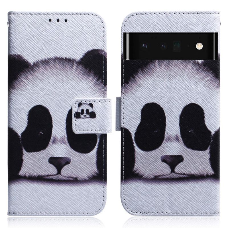 Flip Kotelot Google Pixel 6 Pro Panda Face Suojakuori