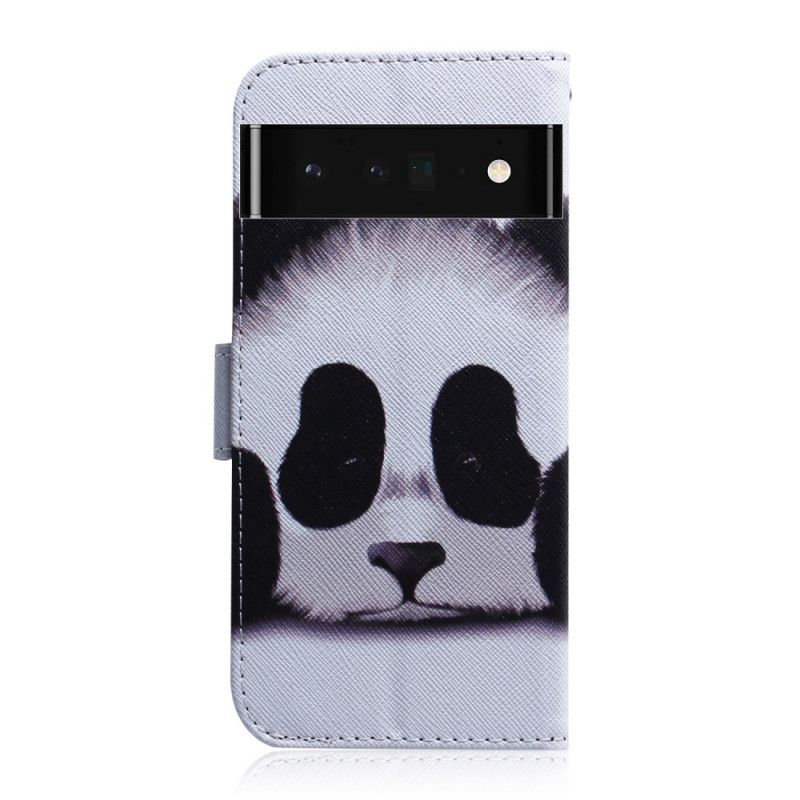 Flip Kotelot Google Pixel 6 Pro Panda Face Suojakuori