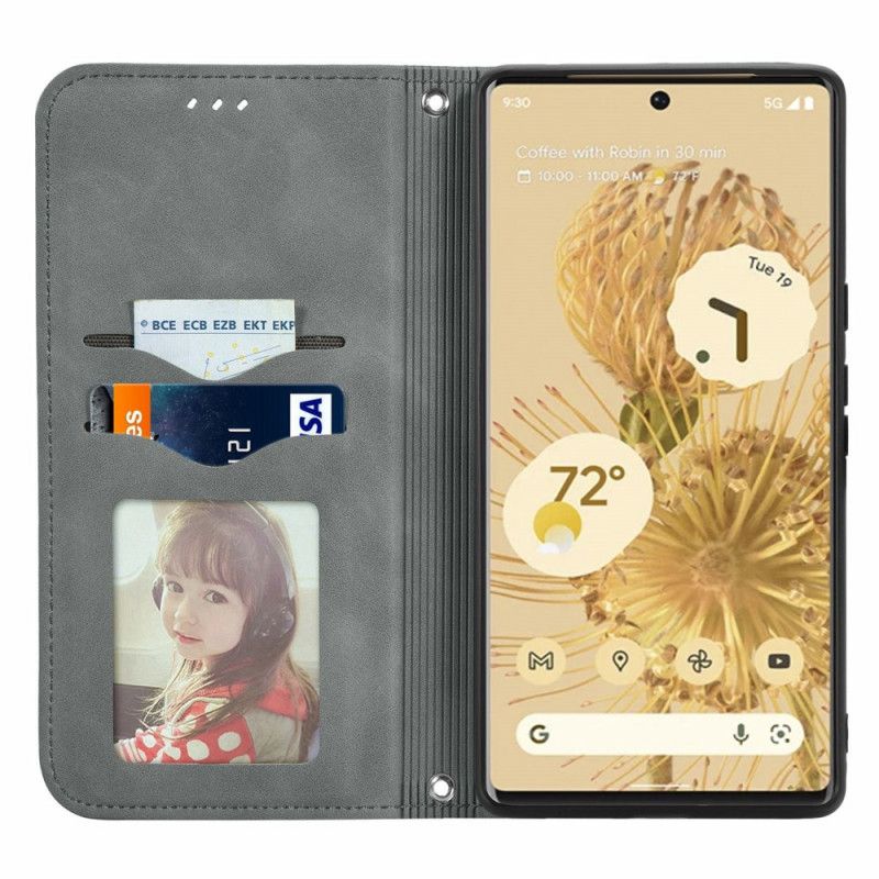 Flip Kotelot Google Pixel 6 Pro Skin-touch Vintage Design Suojakuori