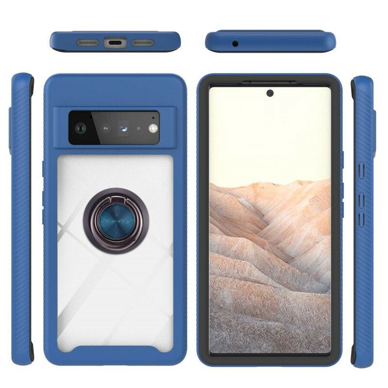 Kuori Case Google Pixel 6 Pro Puhelinkuoret Hybridi Viistetyt Reunat Renkaalla