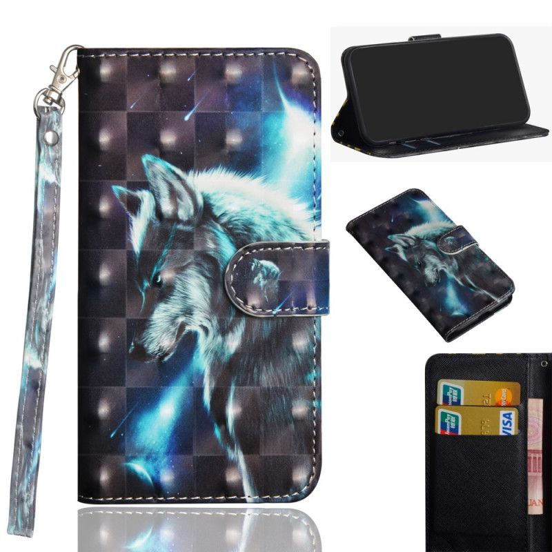 Flip Case Samsung Galaxy Note 20 Ultra Majesteettinen Susi