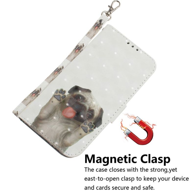 Flip Case Samsung Galaxy Note 20 Ultra Rakasta Koiraani Tangoilla