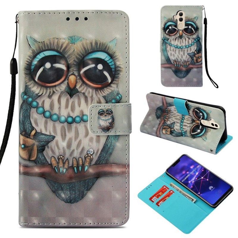 Flip Case Huawei Mate 20 Lite Neiti Pöllö 3D