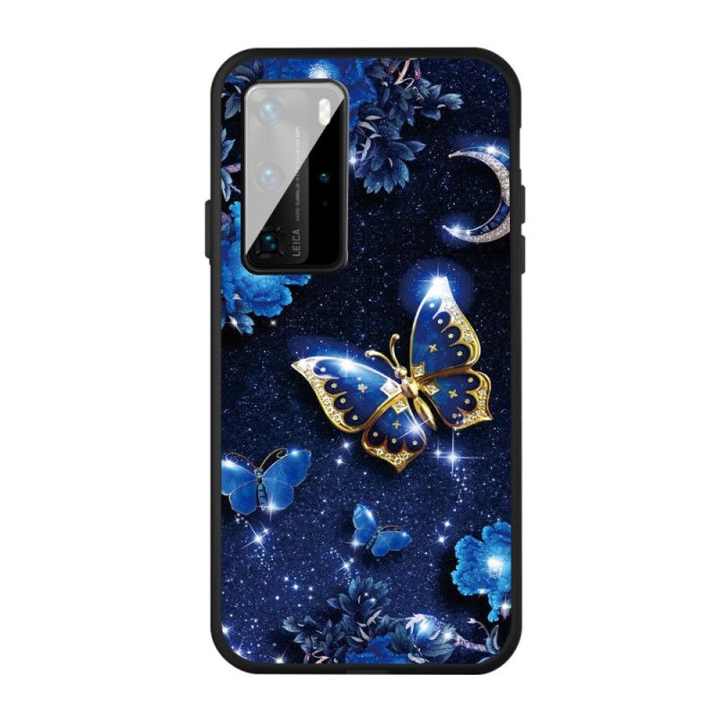 Case Kuoret Huawei P40 Puhelinkuoret Kultainen Perhonen