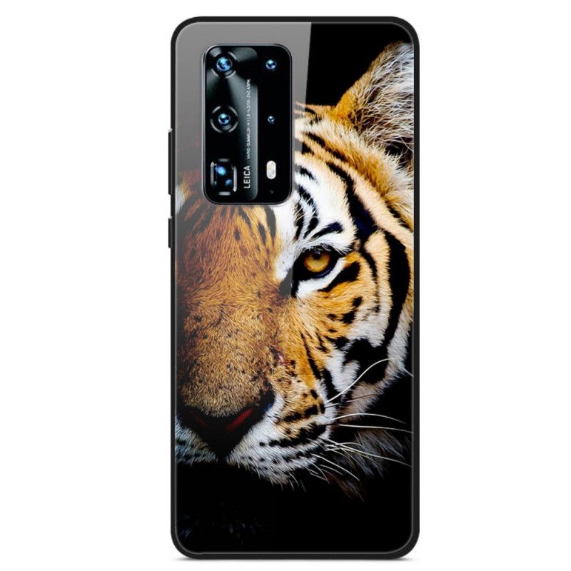 Case Kuoret Huawei P40 Puhelinkuoret Realistinen Tiikeri Karkaistu Lasi