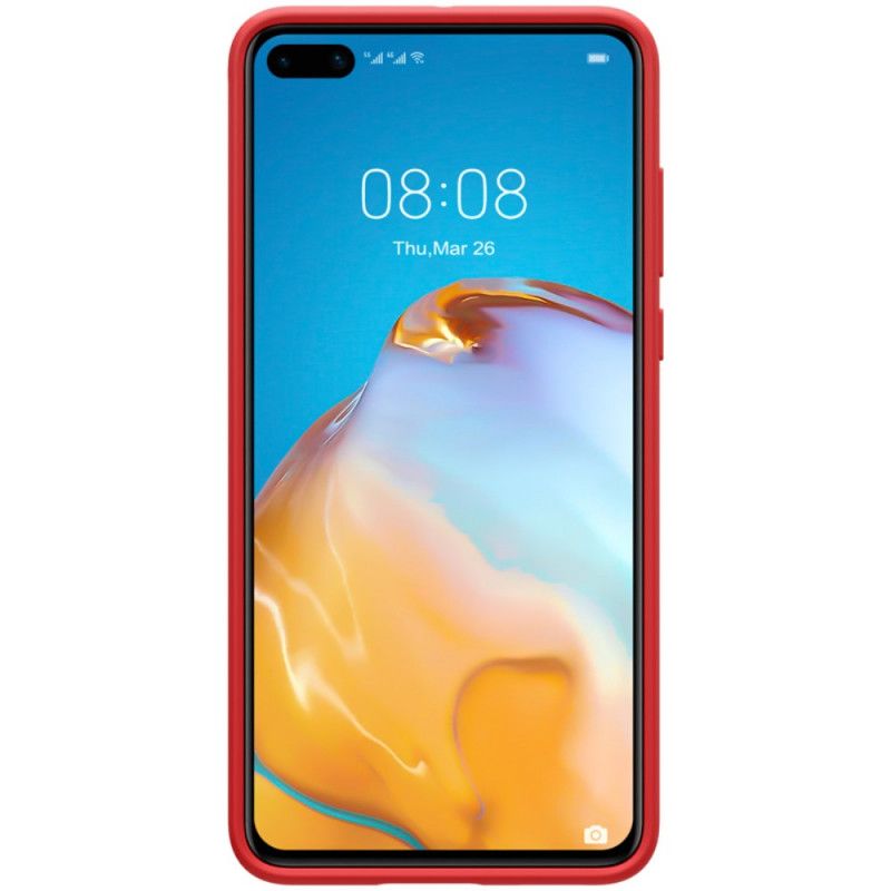 Case Kuoret Huawei P40 Punainen Musta Puhelinkuoret Nillkin Flex Puhdas Sarja