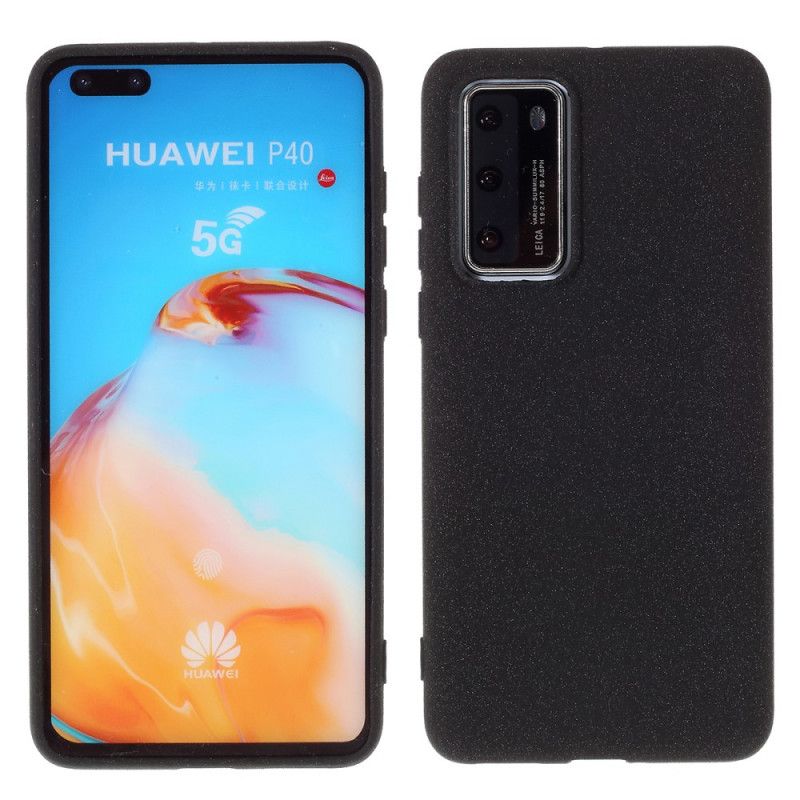 Kuori Huawei P40 Harmaa Musta Matta Kimallus Suojakuori