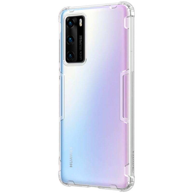 Kuori Huawei P40 Harmaa Valkoinen Vahvistettu Läpinäkyvä Nillkin