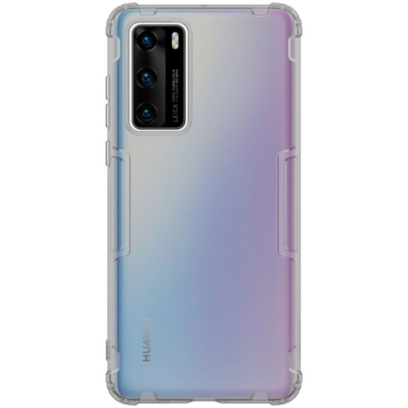 Kuori Huawei P40 Harmaa Valkoinen Vahvistettu Läpinäkyvä Nillkin