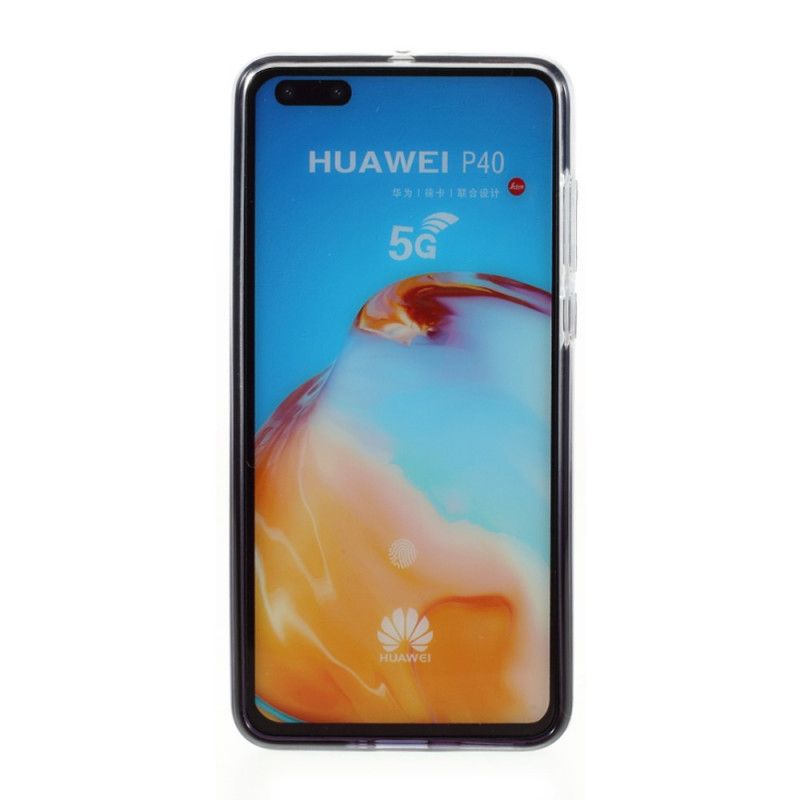 Kuori Huawei P40 Magenta Musta Kaltevuus Kimallus