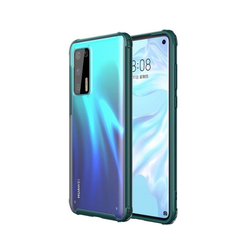 Kuori Huawei P40 Punainen Musta Hybridisilikonivanteen Muotoilu Suojakuori