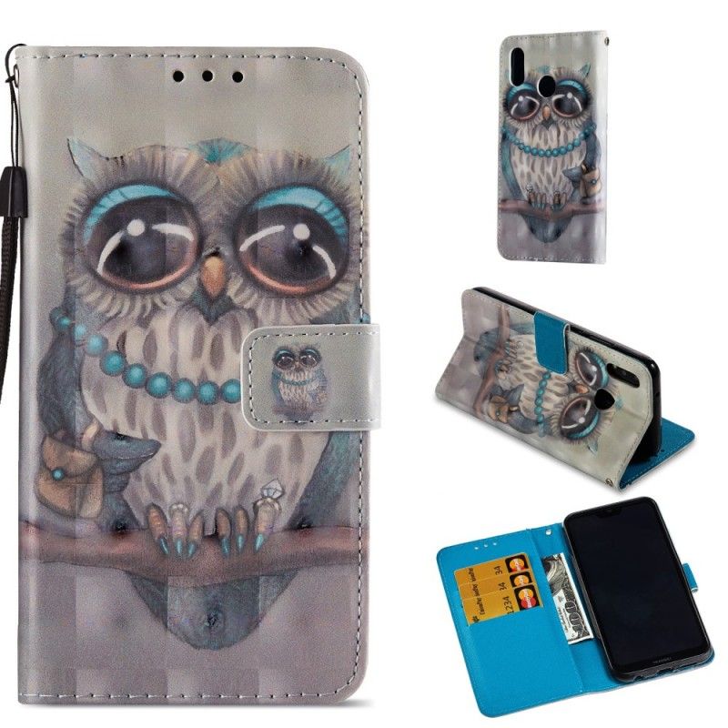 Flip Case Huawei P20 Lite Neiti Pöllö 3D