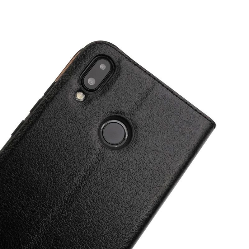 Katselukansi Huawei P20 Lite Tummanpunainen Musta Dual Leather Effect