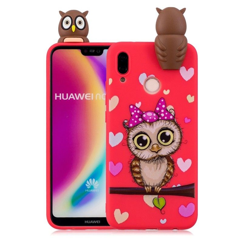 Kuori Huawei P20 Lite 3D Neiti Pöllö