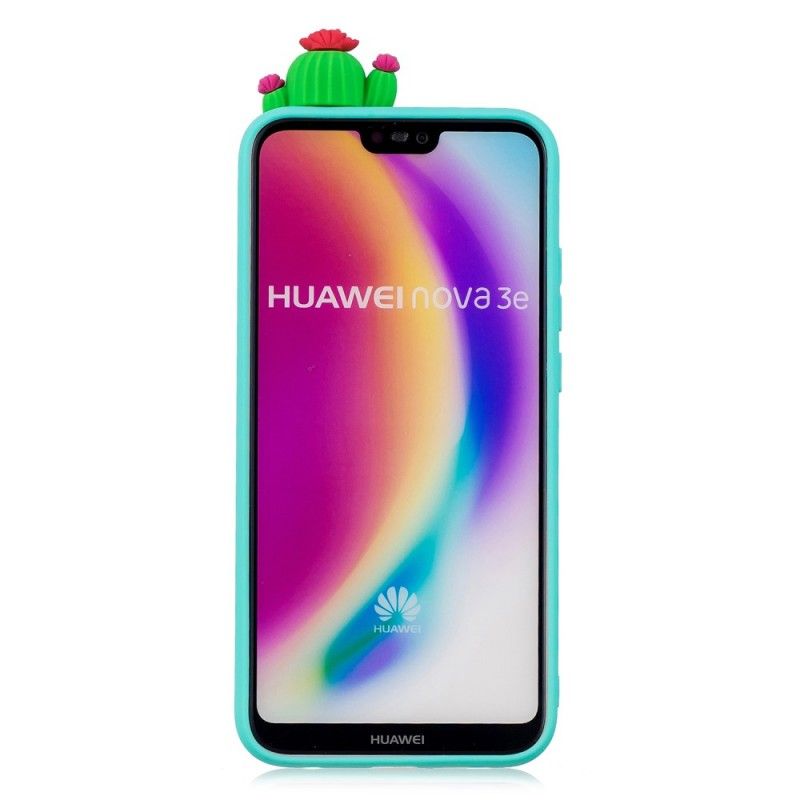 Kuori Huawei P20 Lite Kolmiulotteinen Kaktus Hulluus Suojakuori