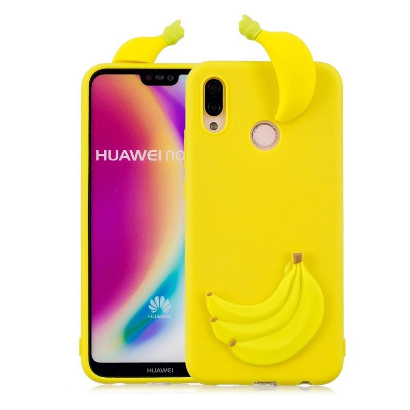 Kuori Huawei P20 Lite Puhelinkuoret 3D Banaani