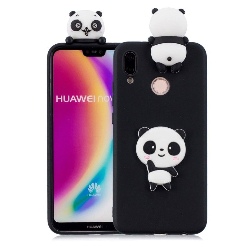 Kuori Huawei P20 Lite Valkoinen Musta 3D Minun Panda