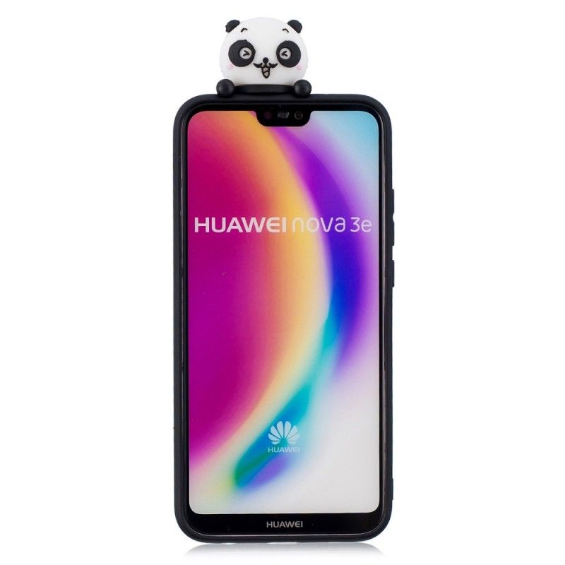 Kuori Huawei P20 Lite Valkoinen Musta 3D Minun Panda