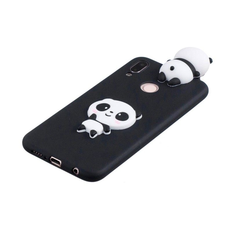 Kuori Huawei P20 Lite Valkoinen Musta 3D Minun Panda