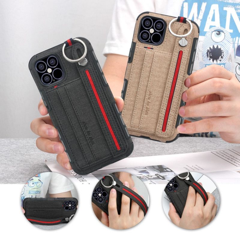 Case Kuoret iPhone 12 Pro Max Harmaa Musta Puhelinkuoret Shouhushen Kangas