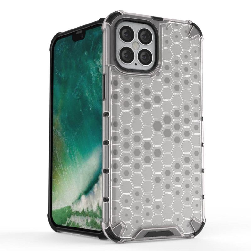 Case Kuoret iPhone 12 Pro Max Harmaa Valkoinen Puhelinkuoret Hunajakennotyyli