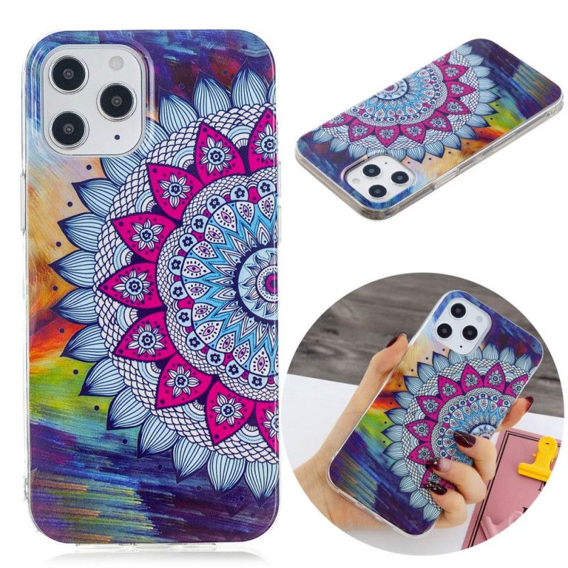 Case Kuoret iPhone 12 Pro Max Puhelinkuoret Fluoresoiva Värillinen Mandala