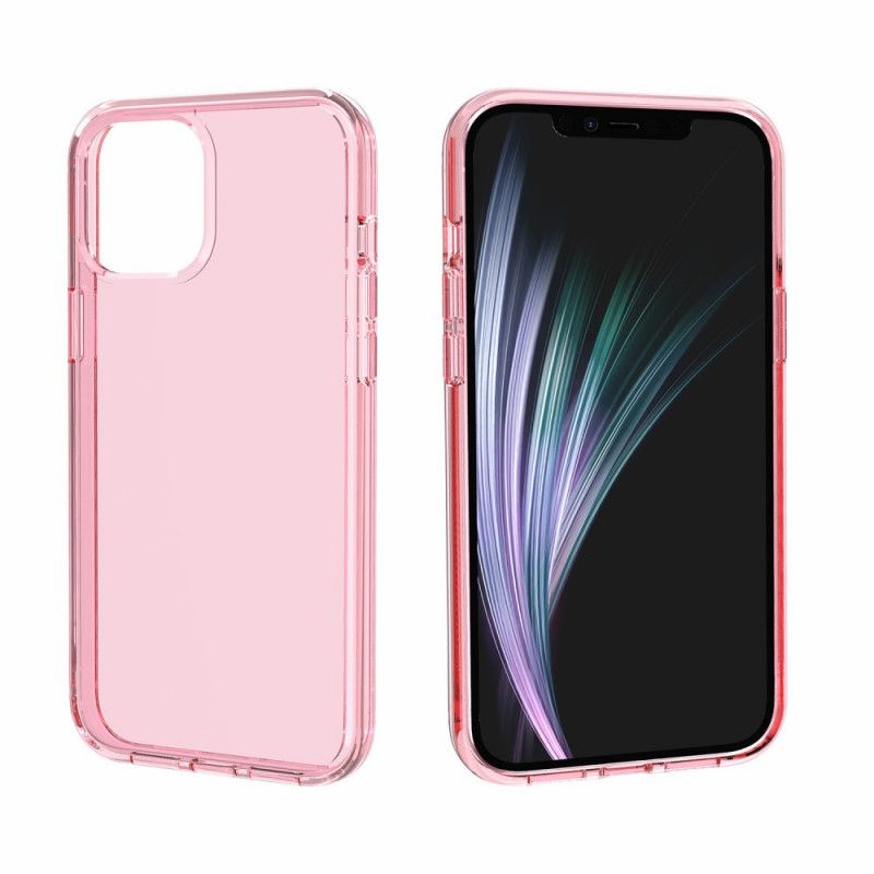 Case Kuoret iPhone 12 Pro Max Vaaleanpunainen Harmaa Puhelinkuoret Värillinen Läpinäkyvä