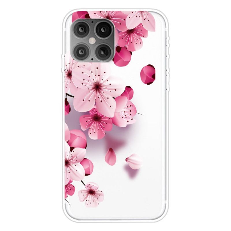 Case Kuoret iPhone 12 Pro Max Vaaleanpunainen Magenta Puhelinkuoret Ensiluokkainen Kukka