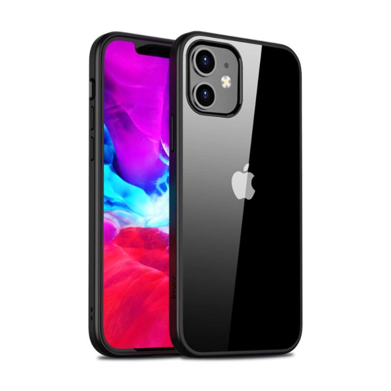 Kuori iPhone 12 Pro Max Punainen Musta Läpinäkyvä Hybridi Ipaky