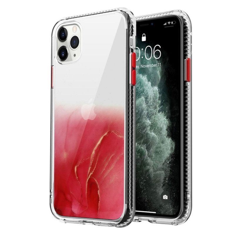 Kuori iPhone 12 Pro Max Vaaleanpunainen Punainen Hybridimarmorivaikutus