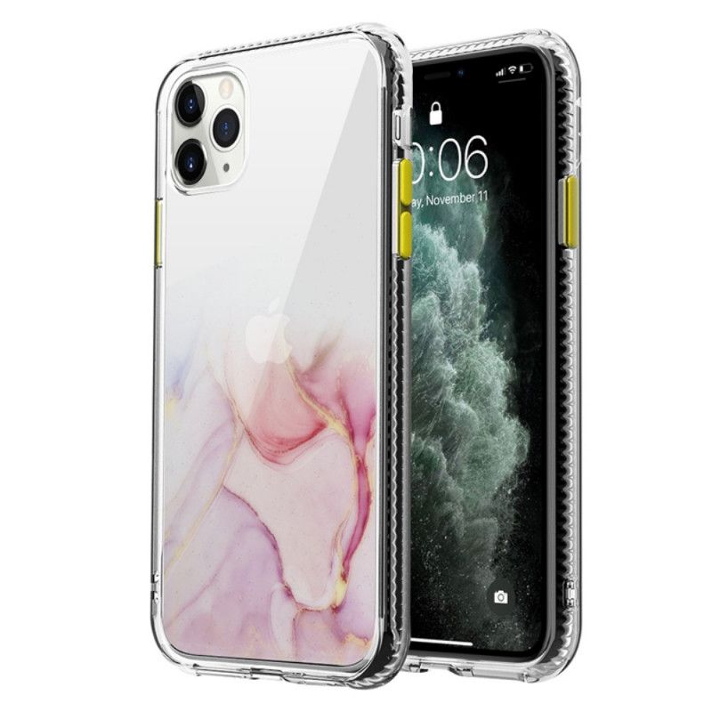 Kuori iPhone 12 Pro Max Vaaleanpunainen Punainen Hybridimarmorivaikutus